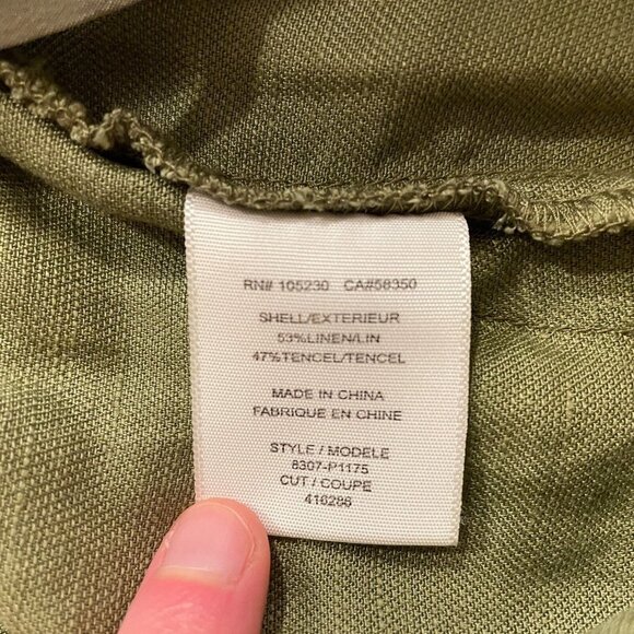 Joie Green Marienne Linen Jogger Pants Safari - Picture 8 of 10